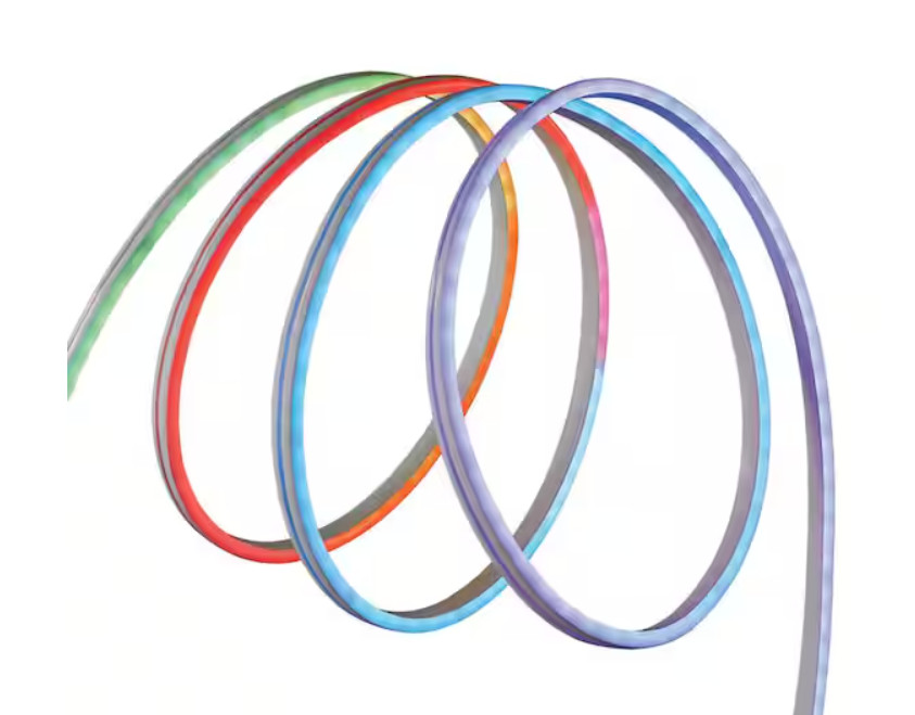 EcoSmart 16.4 ft Smart Dynamic Color Neon Flex Strip Light Powered by Hubspace