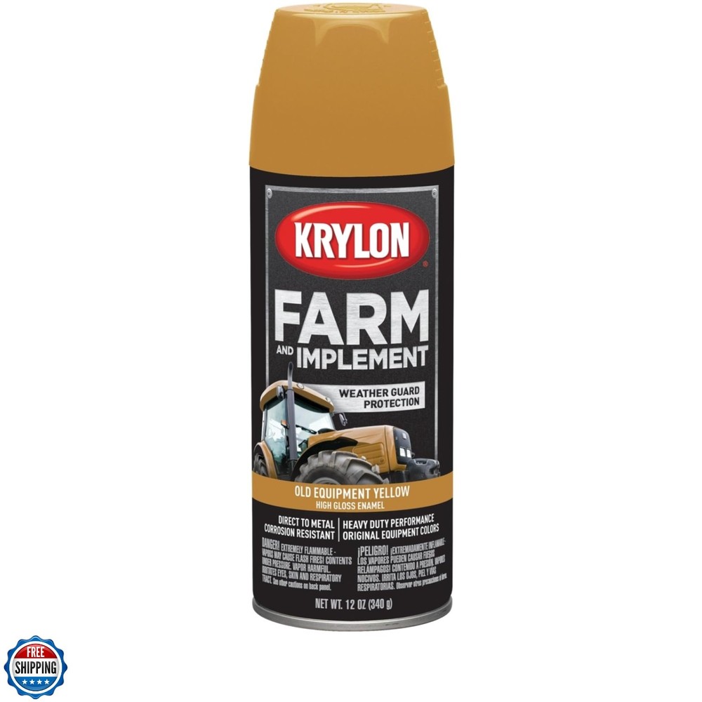K01953000 Farm & Implement Spray Paint, High Gloss, Old Equipment Cat Yellow,...