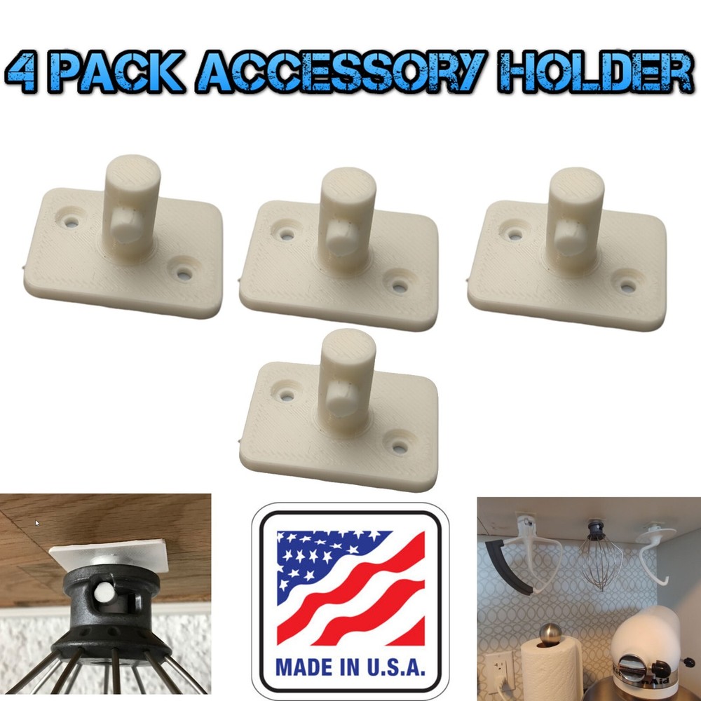 4 PACK Accessory Holder Organizer Storage Hanger For KitchenAid Mixer Attachment