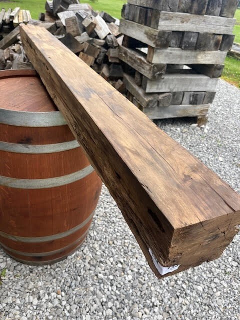 134 Fireplace Mantle Beam 72"x6"x6" Solid, Rustic, Salvage