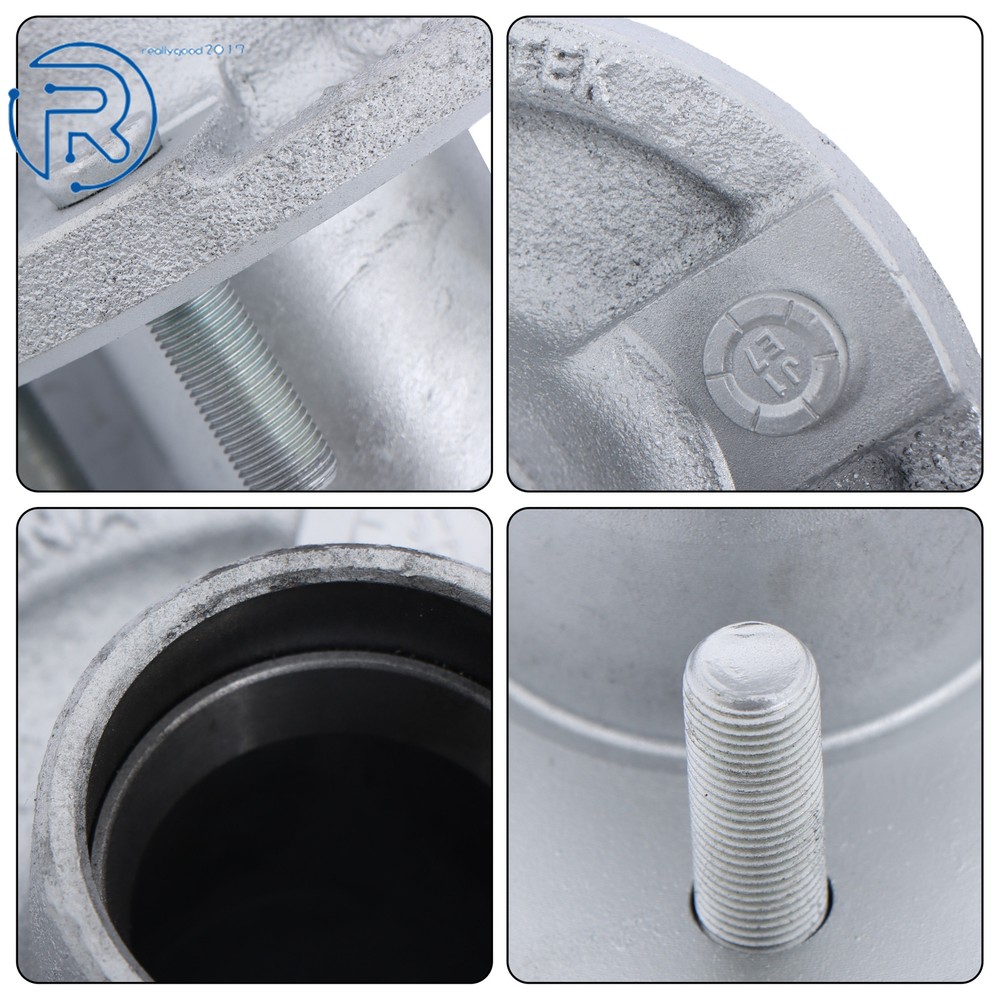 Pack of 2 Trailer Axle Kits With 4 on 4" Bolt Idler 1" Hub & Round Bt8 Spindle