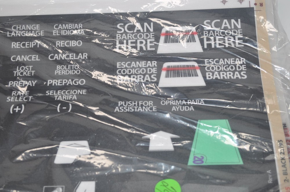 Federal APD 3M Parking Station Stickers User Interface Label Sheet scan barcode