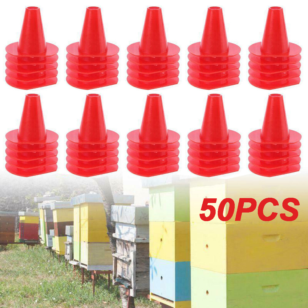 50Pcs Beekeeping Tool Cone Bee Plastic Escape Device Beehive Nest Control AH9