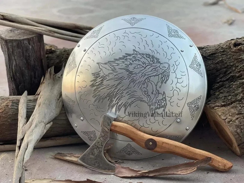 Viking Shield - Wolf Shield - Warrior Shield Ancient War Shield