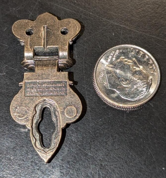 Tiny Hinged Latch Decorative Antique Bronze Finish