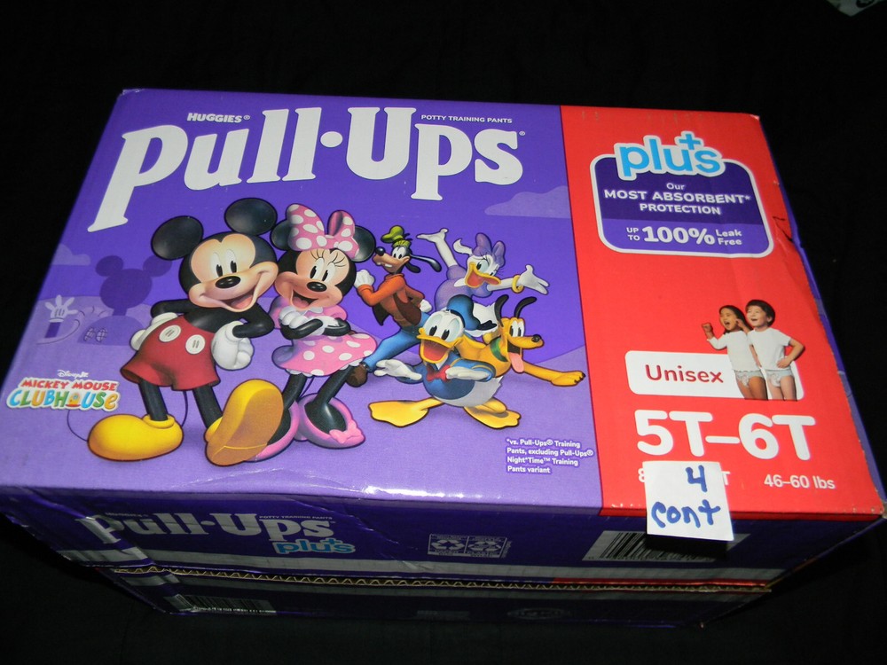 4 sample Huggies Pull-ups-plus 5t-6t over 46-60 Lbs.