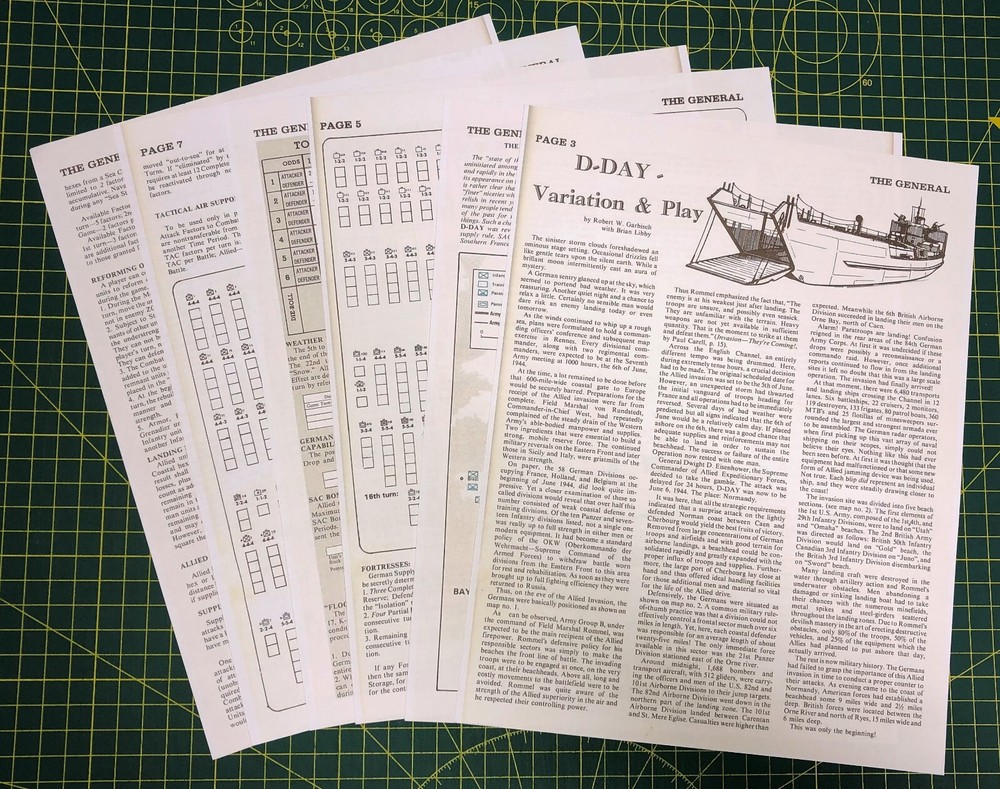 D-Day variant, Avalon Hill, 79 counters + Rules + Order of Battle