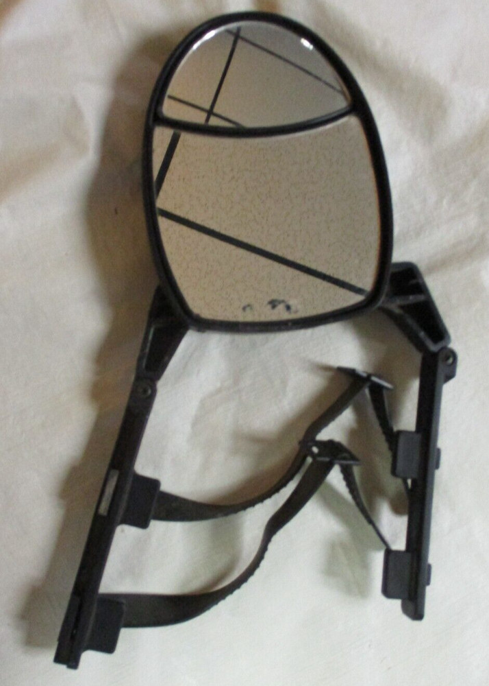 Extended View Tow Mirror with Clip-on and Straps