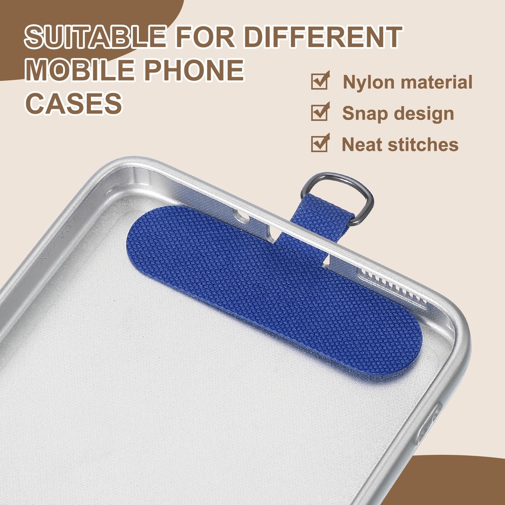 12pcs Phone Tether Tab, Universal t Shape Phone Lanyard Patch, Dark Blue