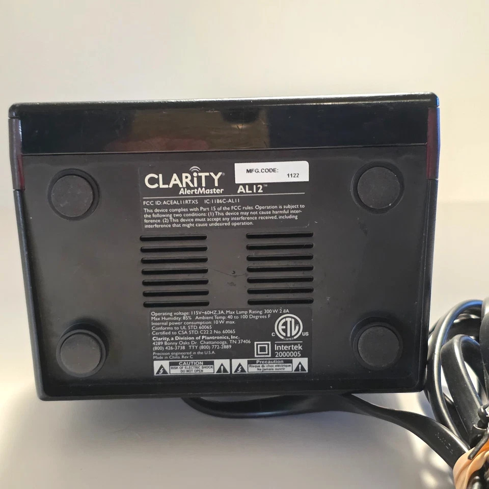 Clarity AlertMaster AL12 Flashing Light Alert System - TESTED
