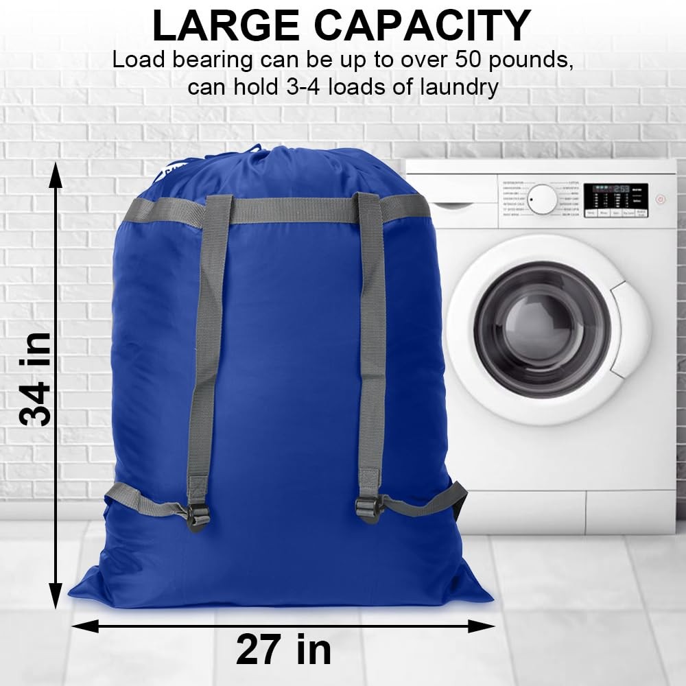 Laundry Bag Backpack 27 X 34sturdy Laundry Bag With Shoulder Straps Drawstring