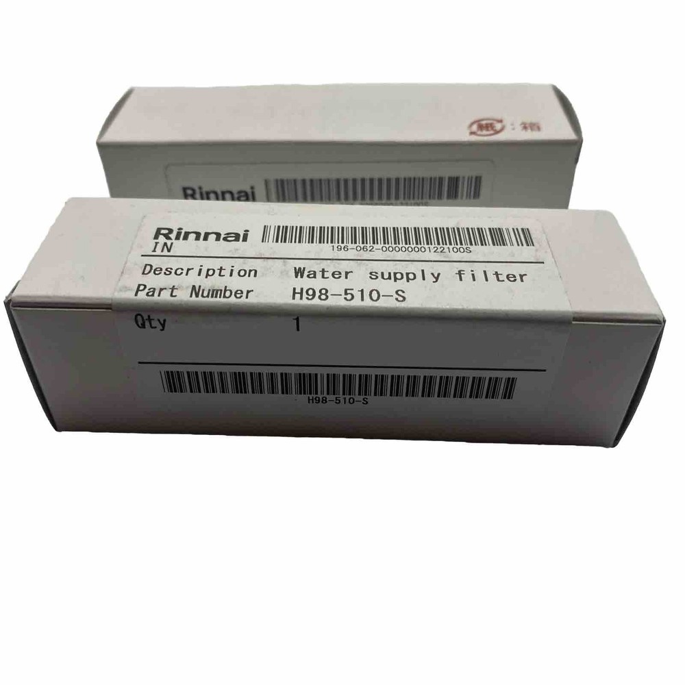 H98-510-S Rinnai Water Supply Filter 2526/2532 H98510 Lot of 2