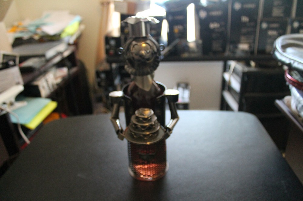 ART DECO 2 PIECE WINE BOTTLE HOLDER BAKER