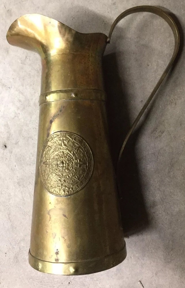 Decorative Brass Finish Pitcher