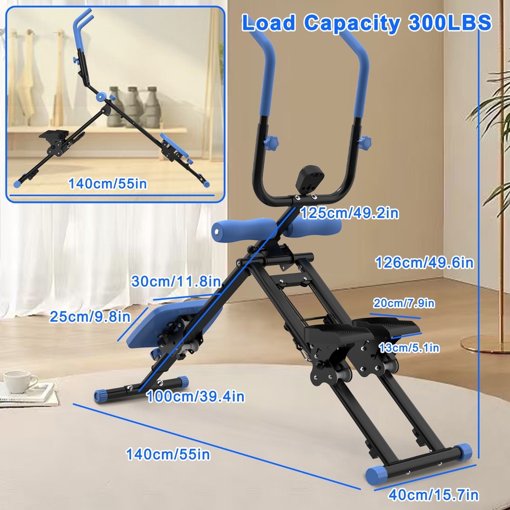 Modern Multifunctional 2-In-1 Stair Stepper And Ab Workout Machine Blue
