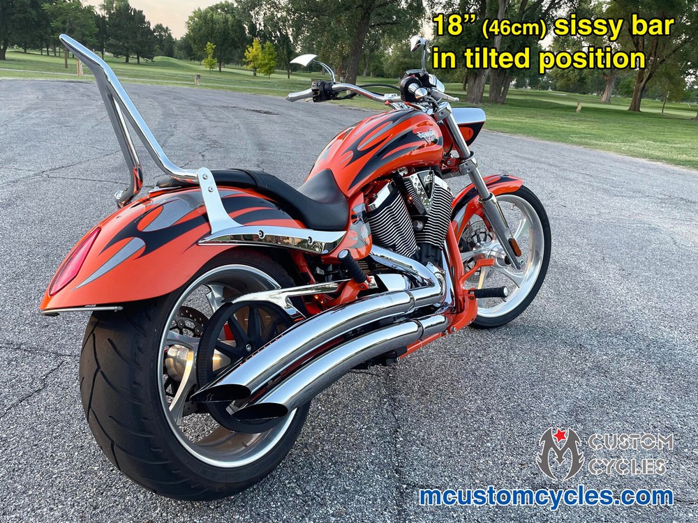 18" (46cm) Victory Jackpot Sissy Bar Passenger Backrest