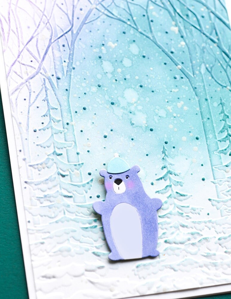 Memory Box 3D Embossing Folder 4.5"X5.75" Snowy Forest