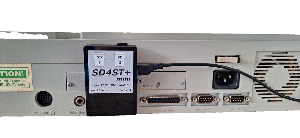 SD4ST+ Mini hard disk drive HDD for Atari ST STE 2x micro SD card + RTC