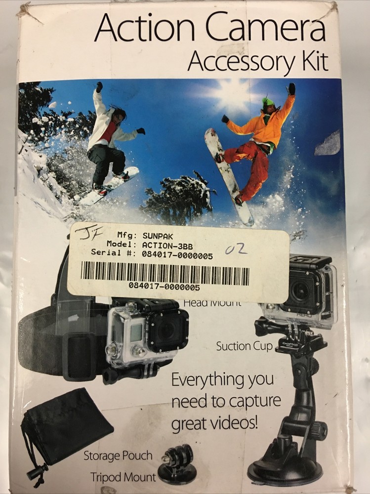 Sunpak-PlatinumPlus Action Camera Accessory Mount Kit/ Black/ Action- 3BB