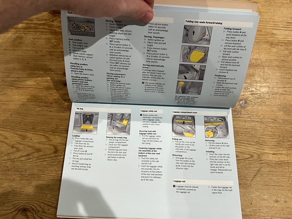 Porsche Cayenne Quick Reference Guide 04/2003