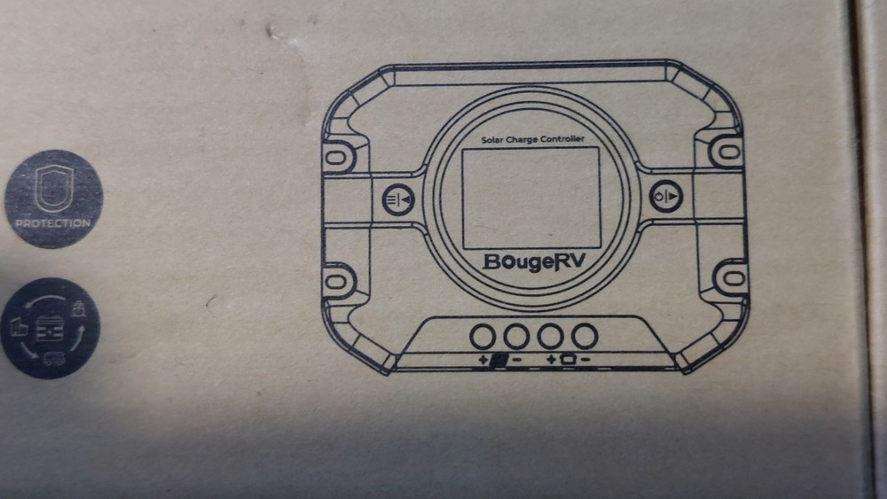 BougeRV 10A PWM Negative Ground Solar Charge Controller ISE132B Screen USB Solar