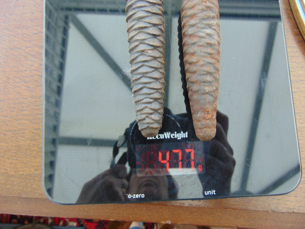 Two Vintage Pine Cone Cuckoo Clock Weights 477g