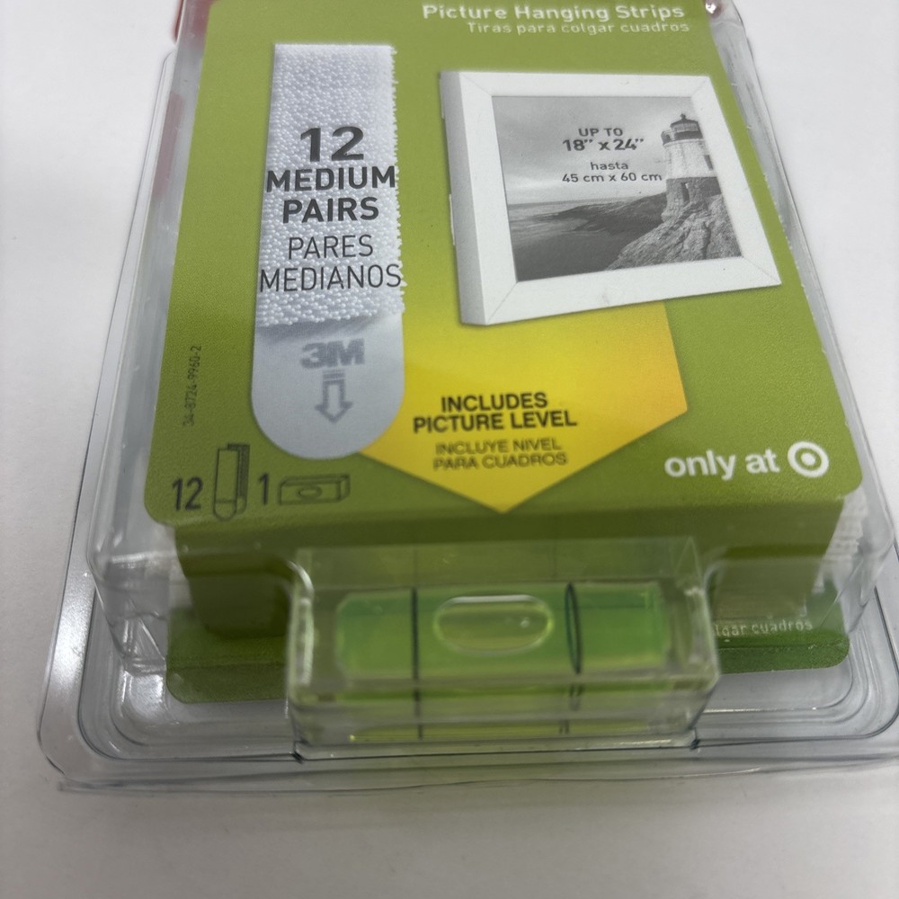 Command Picture Hanging Strips, White, 12 Medium Pairs Per Pack 1 Pack