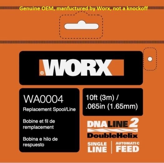 2 pack Genuine WORX WA0004 Replacement Spool Line