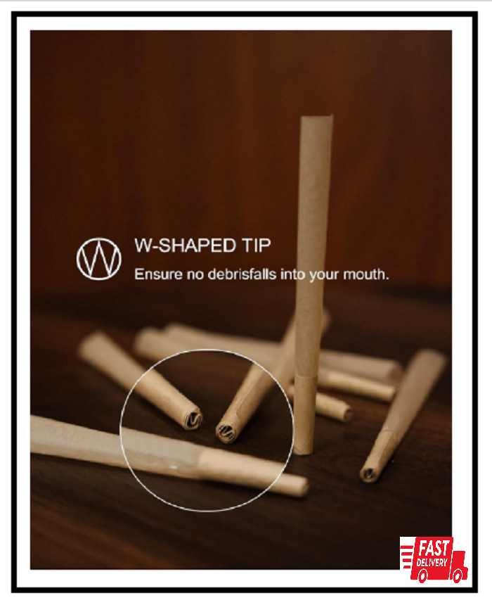 200 Pack Classic King Size Natural Unbleached Pre Rolled Cones