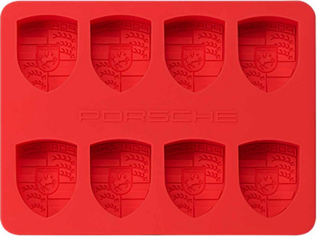 Genuine Porsche Crest Ice Cube Mold Red