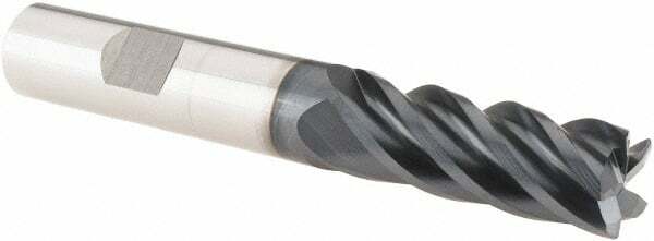 Iscar 1/2" Diam 5 Flute Single End Solid Carbide 0.025" Corner Radius End Mil...