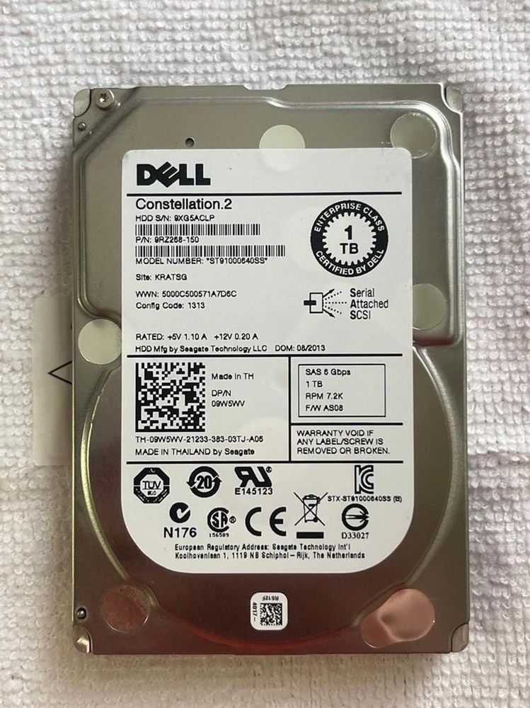 SEAGATE ST91000640SS 1TB 2.5 SAS HDD