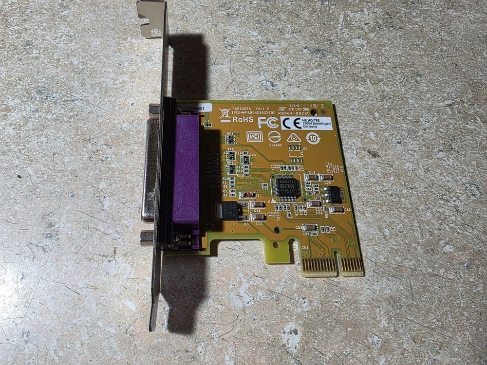 HP Parallel Port PCIe x1 Card Tower 797601-001 801549-001 high Form Factor