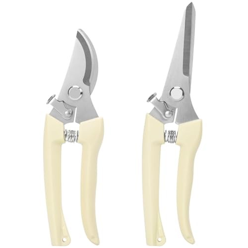 2Pcs Professional Pruning Shears (Include 1 Bypass Pruning Shears and 1