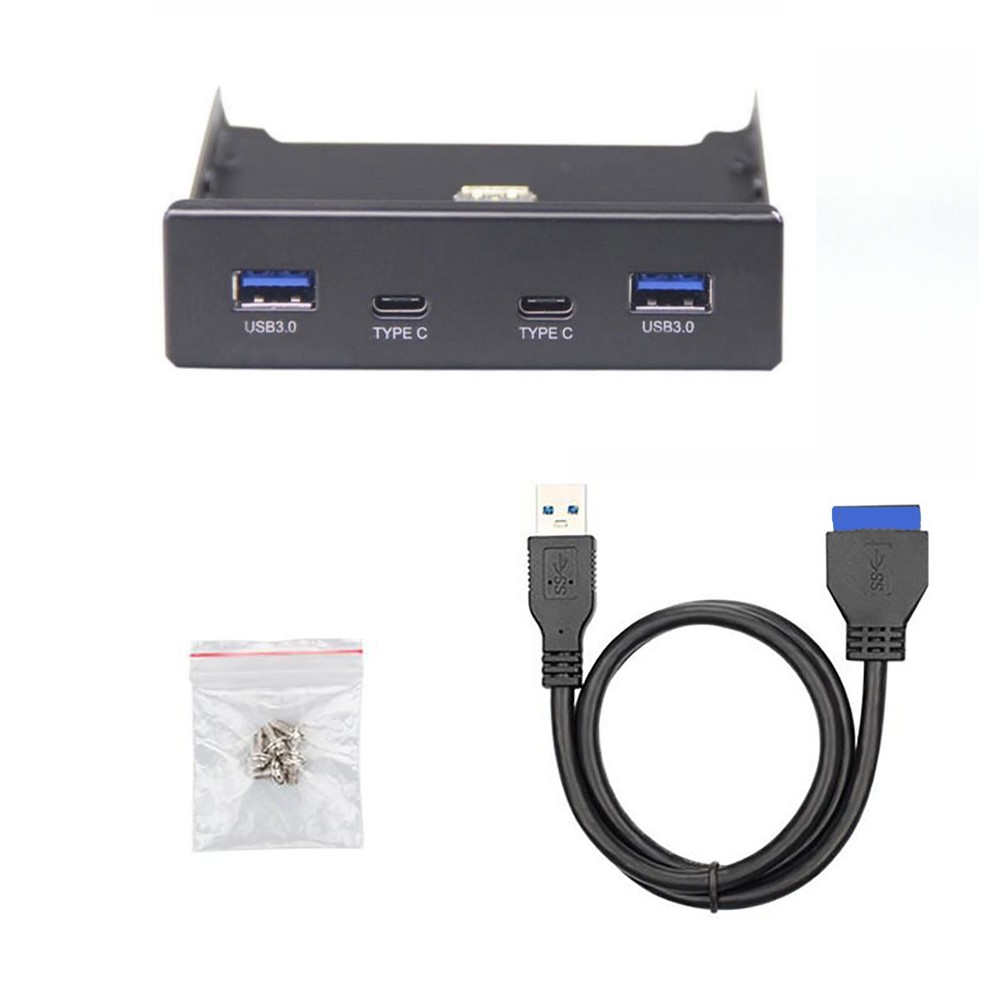 3.5 Inch Ports USB Front Panel Floppy Bay Expansion Adapter Computer Accessories