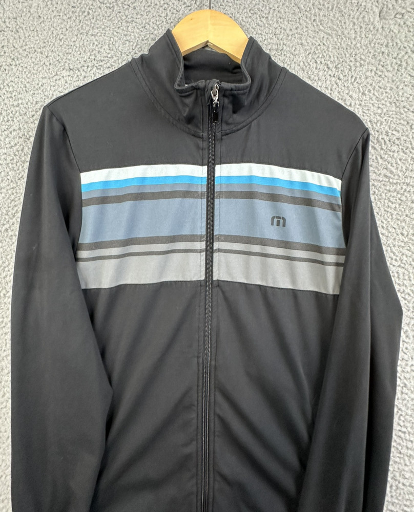 Travis Mathew Jacket Mens Medium Multicolor Striped Full Zip Performance Golf