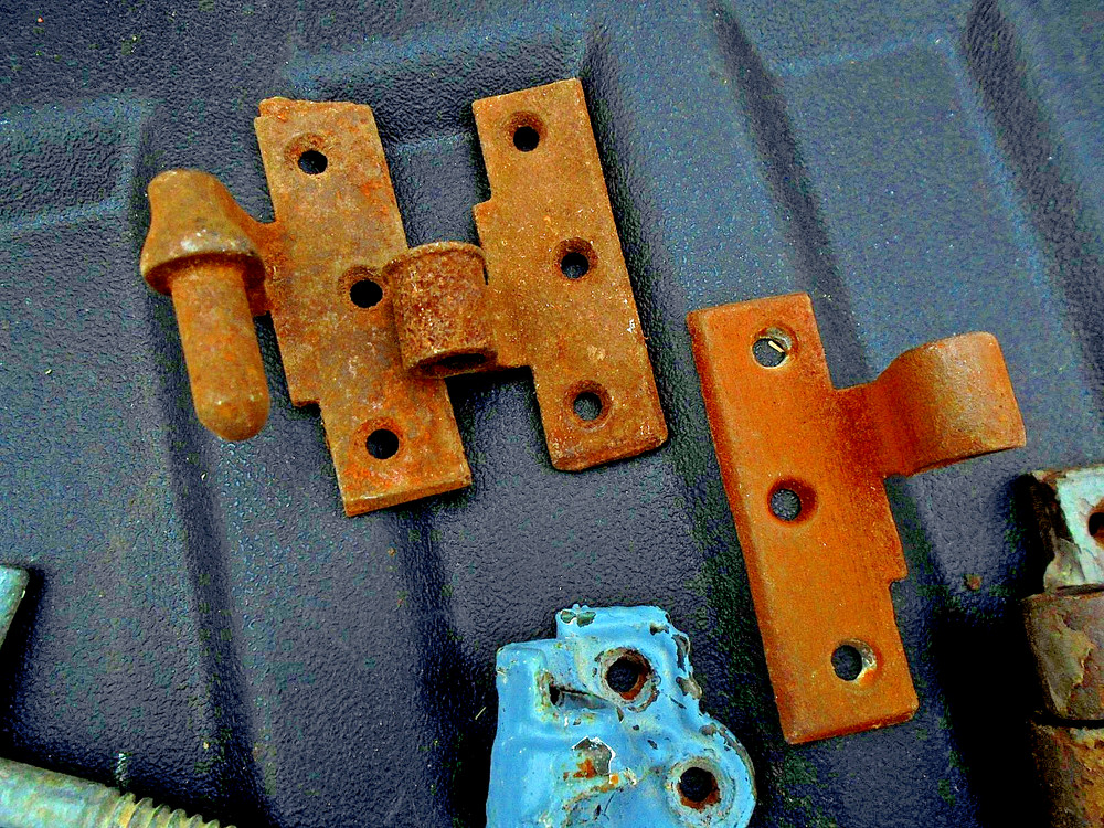 late 1800's Shutter Hinge & Latch Hardware lot
