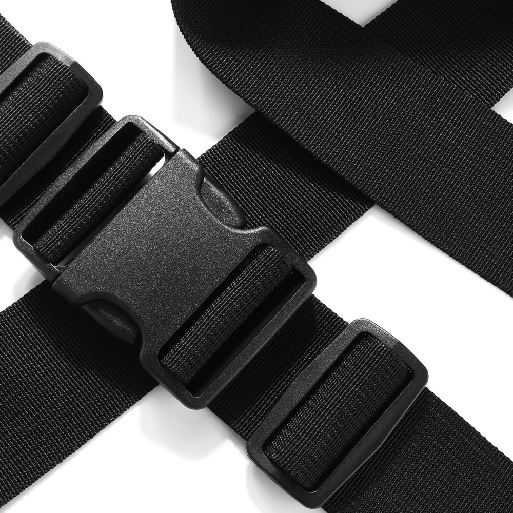 6 Set 1.5 Inch Plastic Quick Release Buckles + 12 Pcs Tri-Glide Slides