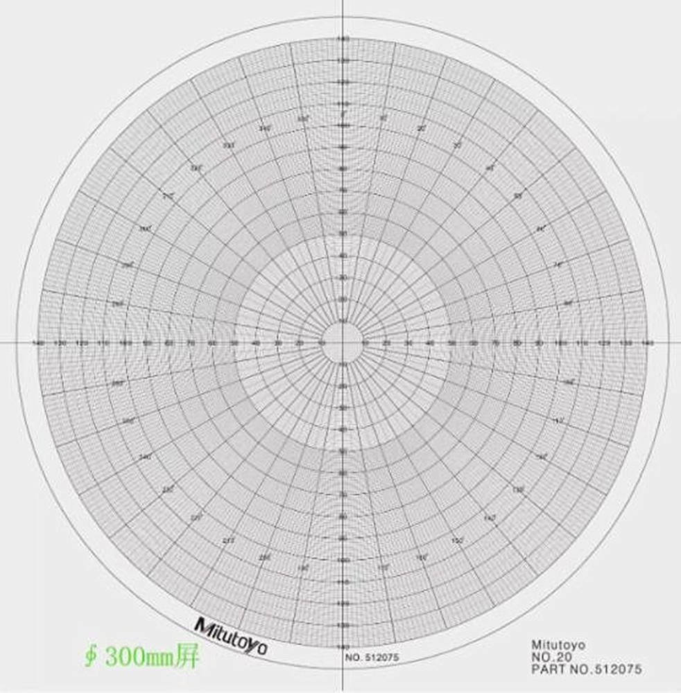 Optical Comparator Chart For Profile Projector Overlay Chart For Mitutoy 512075