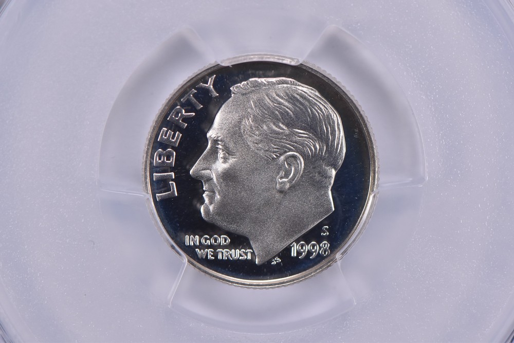 1998-S Roosevelt Dime Silver PR69 DCAM PCGS Blue Label