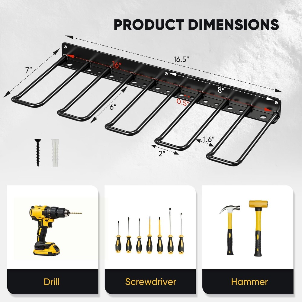Power Tool Organizer, Drill Holder Wall Mount, Heavy Duty Garage Tool Organiz...