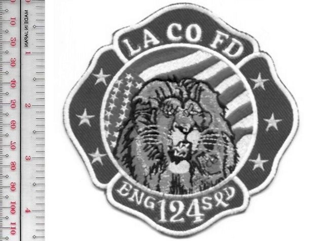California LA County Fire Department Fire Engine 124 Patch