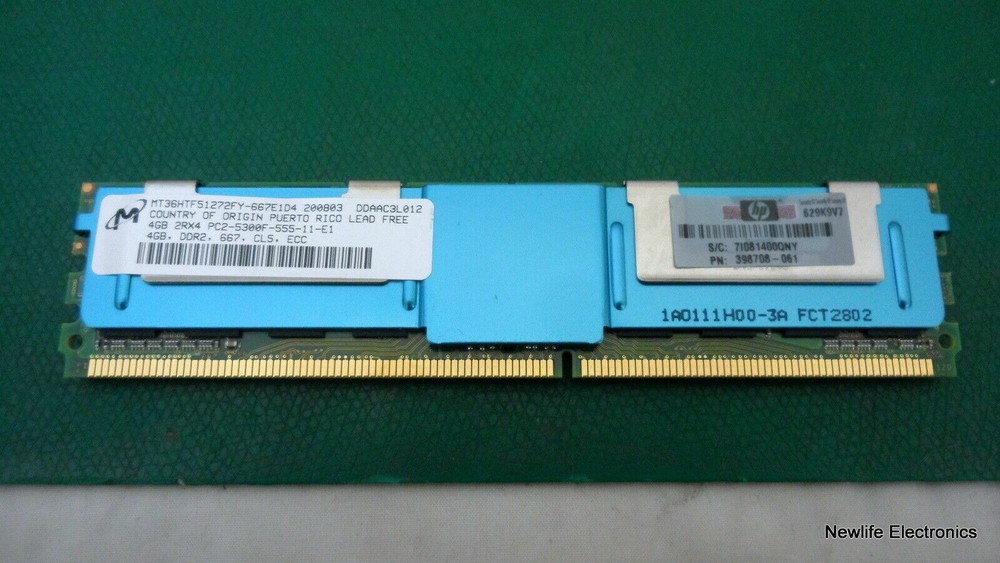 HP 416473-001 4GB PC-5300 FB-DIMM Server Memory 398708-061