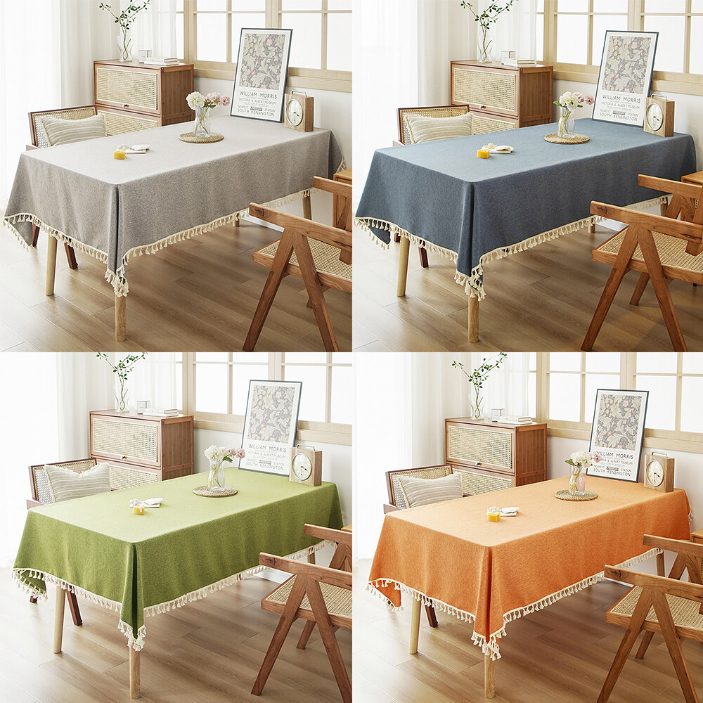 Rectangular Dining Table Cloth Tablecloth Home Decor Tassel Lace Tablecloth ✨ '