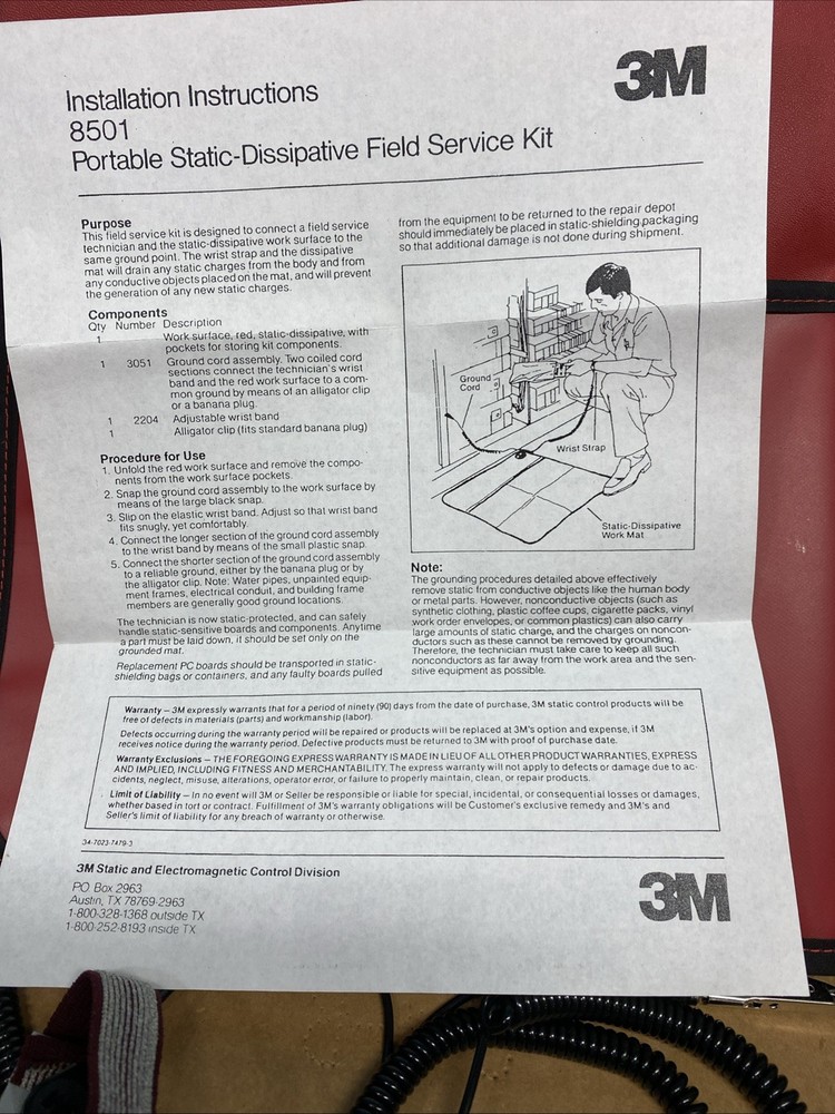 SCS 8501 - Field Service Kit with Adjustable Wrist Strap
