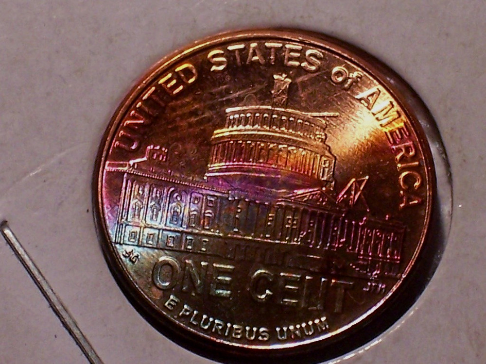2009-D  @   Rainbow"  Toned Lincoln penny.!!