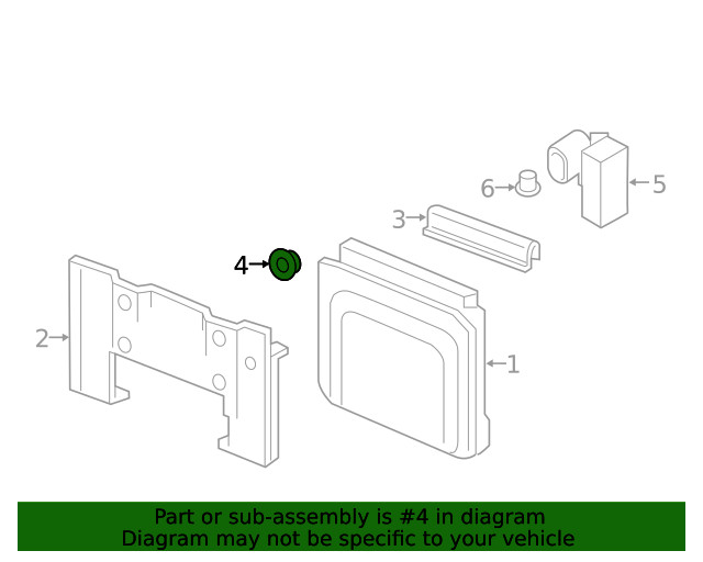 Genuine Volvo Active Suspension Control Module Nut 980367