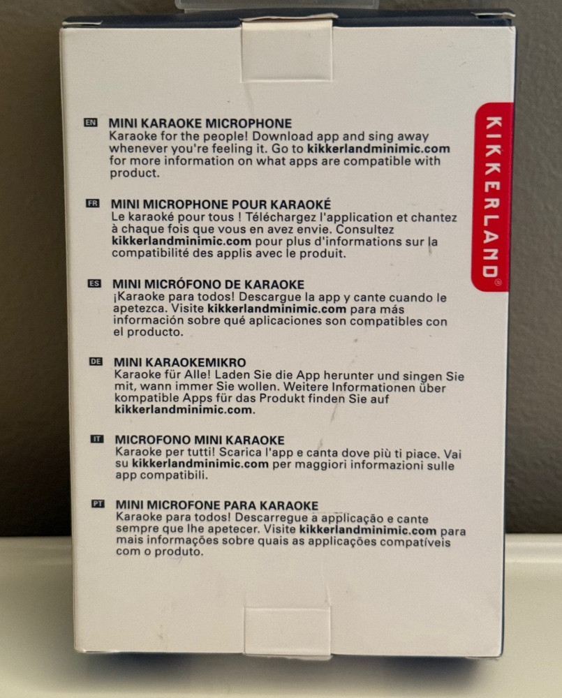 Kikkerland Mini Karaoke Microphone - NEW