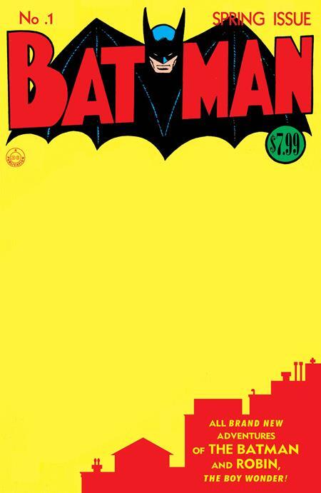 Batman #1 Facsimile Blank Variant Edition Cover