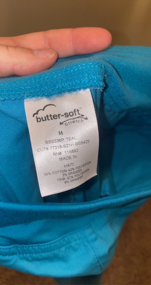 teal scrub set